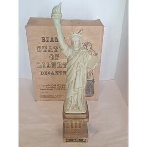 Jim Beam Statue of Liberty Porcelain Decanter 1985 Vintage- Near Mint! Empty(?!)